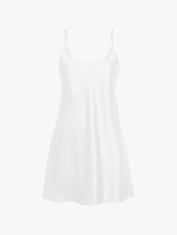 White silk short slip_0