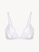 White lace triangle bra_0