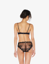 Medium Brief in black Lycra with embroidered tulle_2