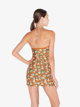 Orange Printed Short Dress_2