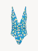 Blue Printed Swimsuit_0