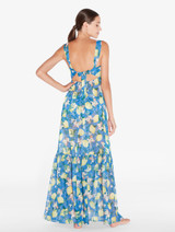 Blue Printed Maxi Dress_2