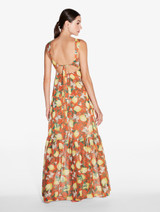 Orange Printed Maxi Dress_2