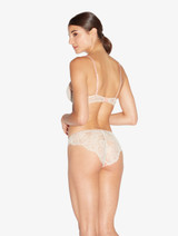 Push-Up Bra in Linen and Nude Rose with Leavers lace_2