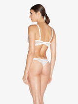 Balconette Bra in Off White with Leavers lace_2