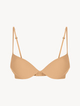 Amaretto-coloured underwired padded push-up bra_0