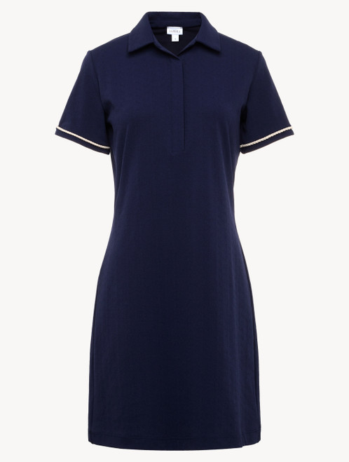 Monogram Polo Dress in Navy_4