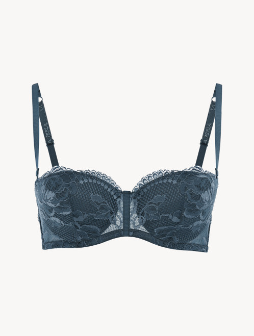 Dark blue lace bandeau bra_8