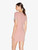 Cashmere Blend Ribbed Short Nightgown in Blush Clay with Frastaglio_2
