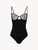 Bodysuit in Onyx with embroidered tulle_0