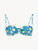 Blue Printed Bandeau Bikini Top_0