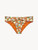 Orange Printed Bikini Brief with draped waist_0