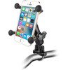 RAM Mount Handlebar Rail Mount w\/Zinc Coated U-Bolt Base and Universal X-Grip Cell\/iPhone Cradle [RAM-B-149Z-UN7U]