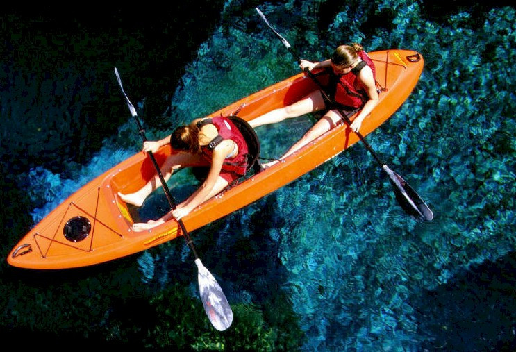 Caribe Clear Bottom Kayak Liquid Surf and Sail