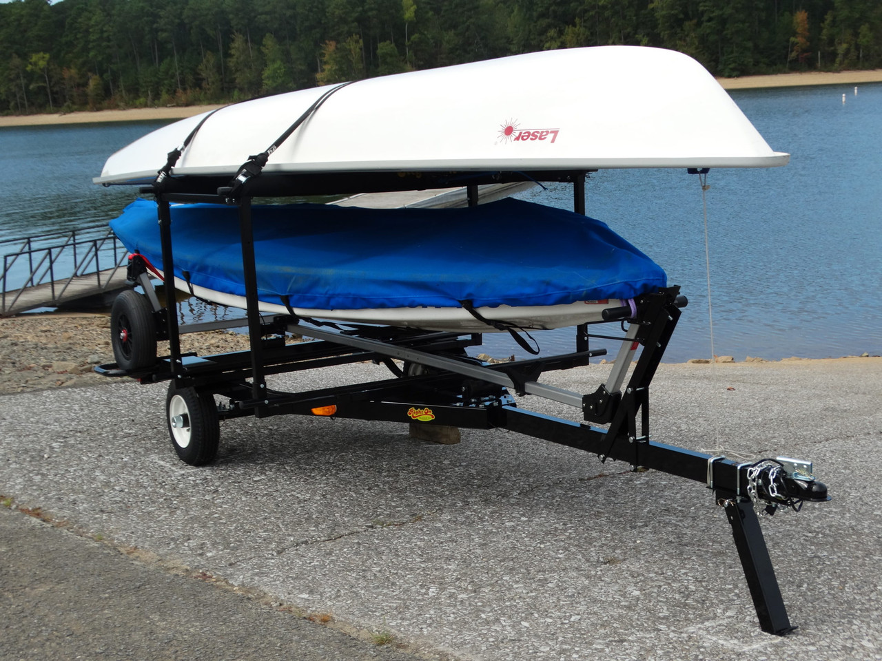 Sailboat Dolly Trailer with Box Rack