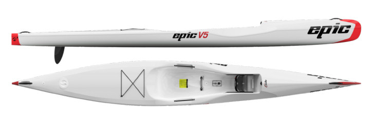 Epic V5 G2 composite Surfski - Liquid Surf and Sail