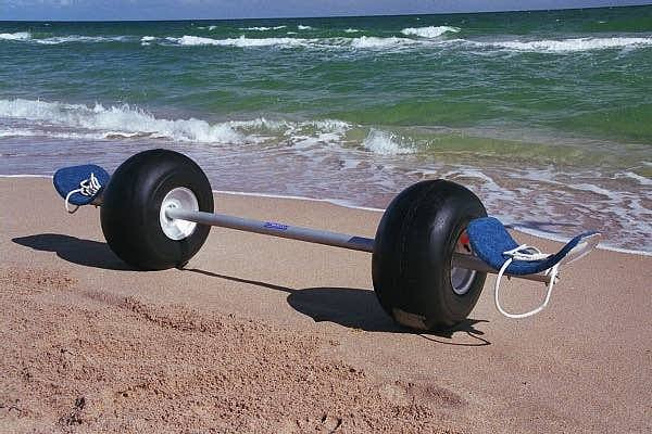 Cat Trax Catamaran Beach Wheels with Standard Hull Cradles 7′ Beam