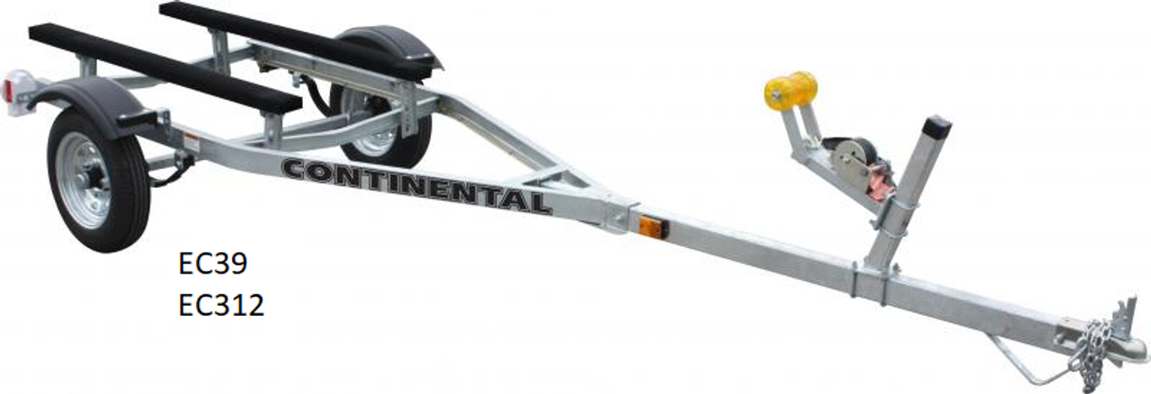 CONTINENTAL TRAILERS GALVANIZED KEEL ROLLER BOAT TRAILER