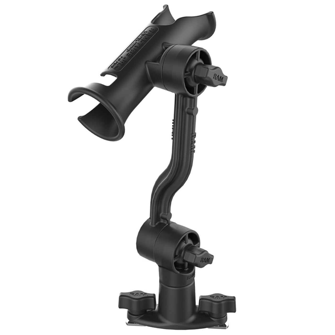 RAM Mount RAM Tube Jr. Rod Holder with Spline Post, Extension Arm and Track  Base [RAP