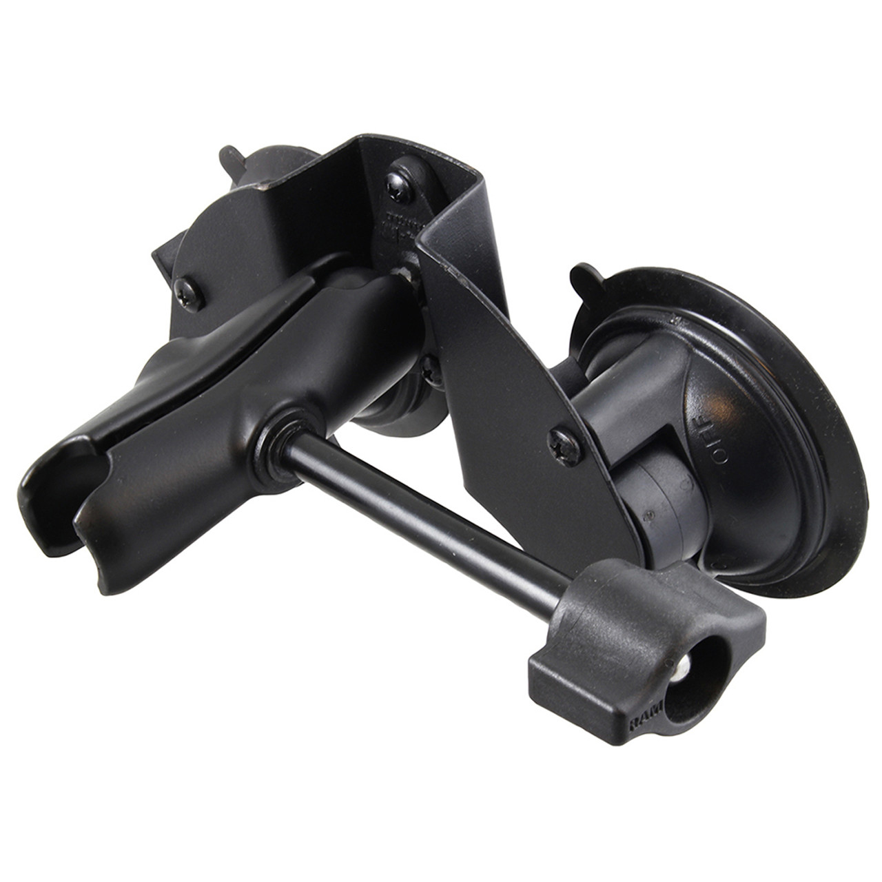 RAM Mount Dual Suction Cup w/Medium Length Knob [RAM-B -189B-201-ALA1-KRU]