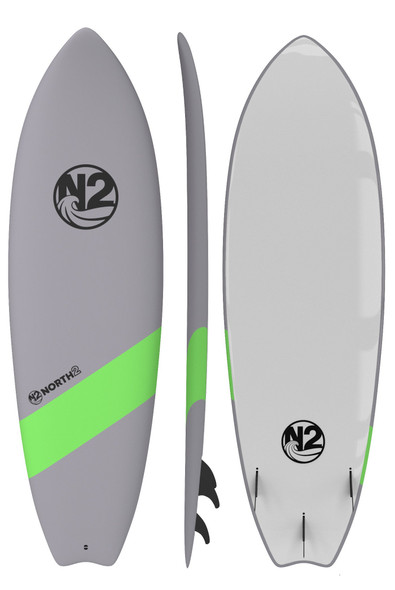 6' Roots Soft-top Surfboard - Lime