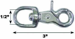 NSI® Stainless Steel Swivel Eye Trigger Snap Clip