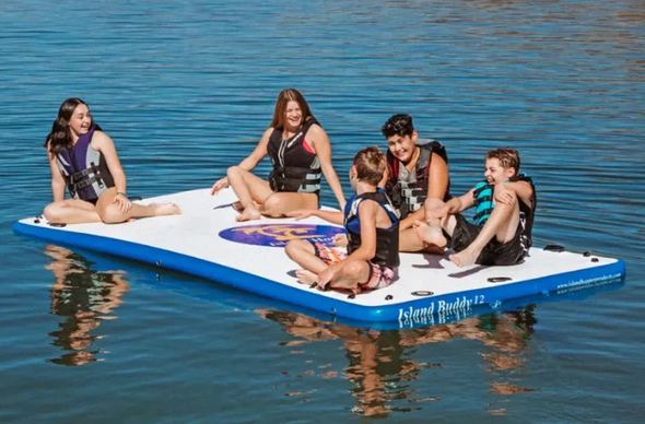 Island Buddy 12' inflatable water platform & dock