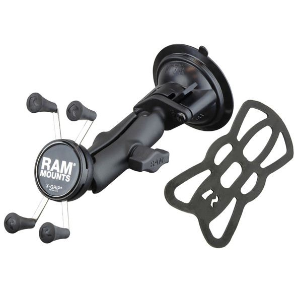 RAM Mount Twist Lock Suction Cup Mount w\/Universal X-Grip Cell Phone Holder [RAM-B-166-UN7U]