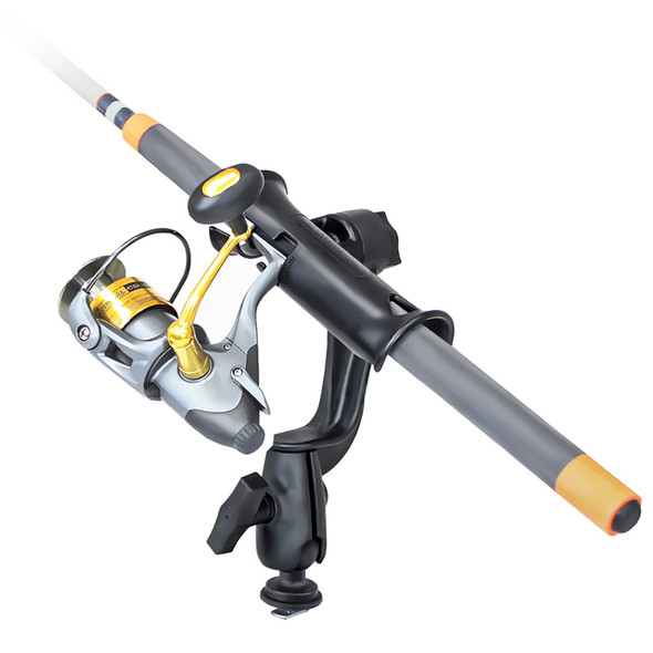 RAM Mount RAM Tube Jr. Fishing Rod Holder with RAM-ROD Revolution Ratchet\/Socket System and Track Ball Base [RAP-390-RB-TRA1U]