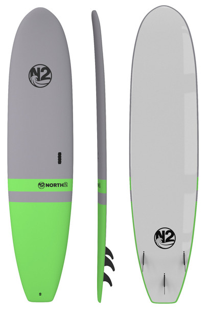 8'5" Roots Soft-top Surfboard - Lime