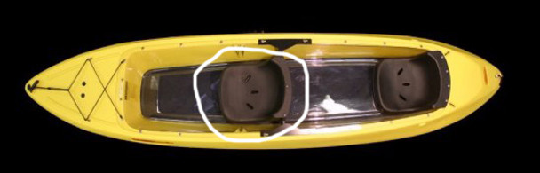  Caribe kayak clear front seat