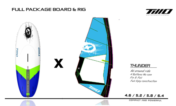 Tillo ONE - Thunder rig FULL PACKAGE windsurf