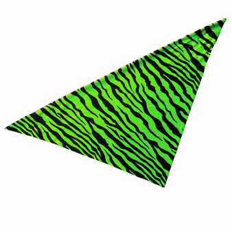 Lime green Zebra print Headscarf