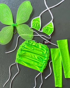 LIME GREEN Not so Scary Fairy Full costume - including accessories 