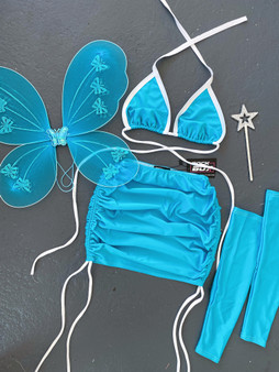 BRIGHT BLUE Not so Scary Fairy Full costume - including accessories 