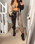 Check Me Out - 2 piece cargo trousers & bikini top