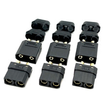 Maclan XT90 connectors (Black/ 3 Female + 3 Male)