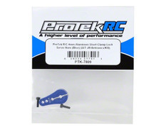 ProTek R/C 4mm Aluminum Short Clamp Lock Servo Horn (Blue) (23T-JR/Airtronics/KO)