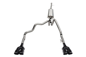 Corsa 19-25 Chevy Silverado 1500 CatBack Dual Rear Exit with Twin 4in Black Powder Ct ProSeries Tips