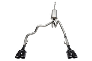 Corsa 2022-2024 Chevrolet Silverado 1500 Cat-Back Dual Rear Exit with Twin 4in Black Tips