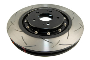 DBA 08+ EVO X Front Slotted 5000 Series 2 Piece Rotor Assembled w/ Black Hat