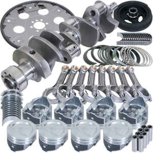Eagle Chevy 350 1Pc 3.750in Crank 5.700in I-Beam Rod 4.000in Pistons 168 Tooth FP Balanced Assembly