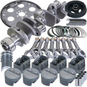 Eagle Chevy 350 1Pc 3.750in Crank 5.700in I-Beam Rods 4.040in Pistons 153 Tooth FP Balanced Assembly