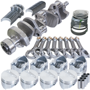 Eagle Chevy 350 1Pc 3.750in Crank 5.700in I-Beam Rod 4.030in Pistons 168 Tooth FP Balanced Assembly