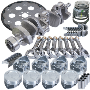 Eagle Chevy 350 1Pc 3.750in Crank 5.700in I-Beam Rod 4.000in Pistons 168 Tooth FP Balanced Assembly