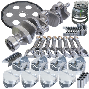 Eagle Chevy 350 1Pc 3.750in Crank 5.700in I-Beam Rods 4.000in Pistons 153 Tooth FP Balanced Assembly