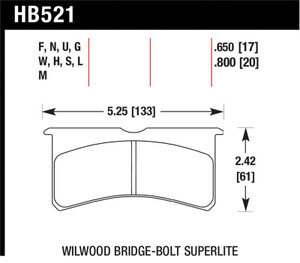 Hawk Wilwood Superlite DTC-70 Race Brake Pads