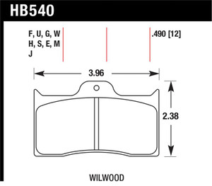 Hawk Wilwood 7112 Blue 9012 Race Brake Pads