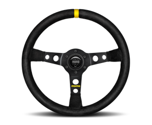 Momo MOD07 Steering Wheel 350 mm - Black Suede/Black Spokes/1 Stripe