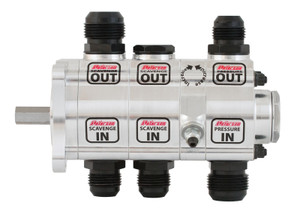 Peterson Fluid Systems R4 3-Stage Oil Pump - Right Side Mount - Rear Drive Drag